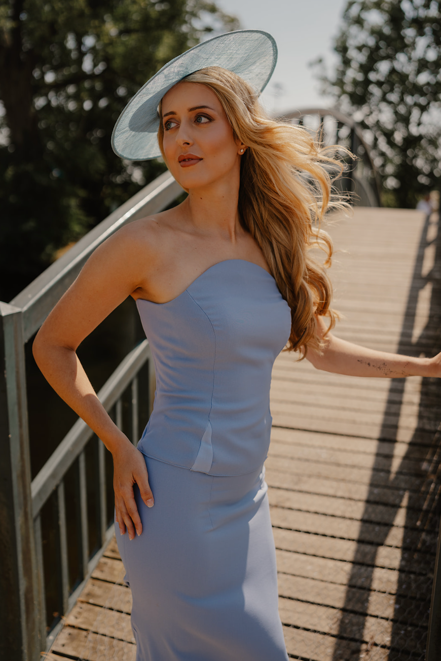 Selkie - Light Periwinkle Blue Floaty Skirt with Chiffon Godets
