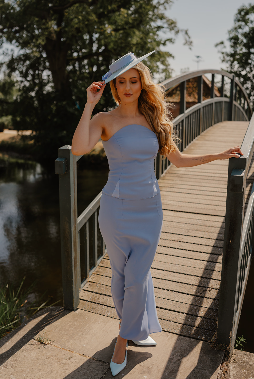 Selkie - Light Periwinkle Blue Floaty Skirt with Chiffon Godets